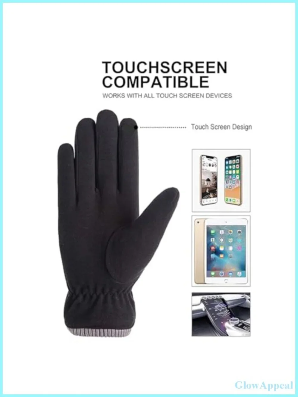 Winter Gloves for Men Women Thermal Fleece Touchscreen Gloves Driving